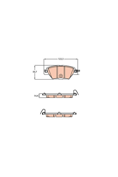 TRW Brake Pad Set Disc Brake Mazda Cx-9 2016-2016