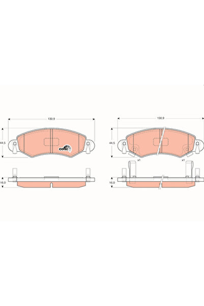 TRW Set Placute Frana Frana Disc Opel Agila Suzuki Wagon R