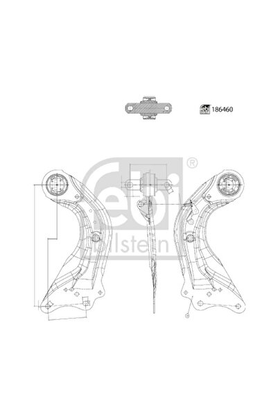 FEBI BILSTEIN Носач на колело заден десен мост Mazda 3