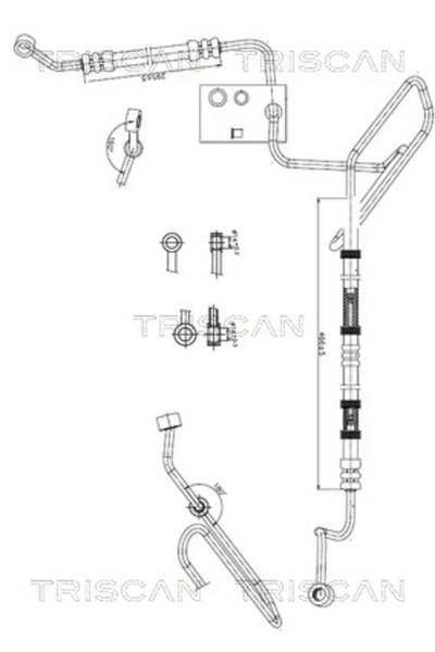 TRISCAN Furtun Hidraulic Sistem De Directie De La Pompa Hidraulica La Caseta ...