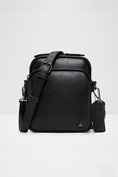 Aldo Thompso - Men's Black Single Compartment Detachable Adjustable Crossbody Bag