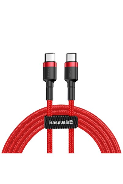 Other Durable braided cable USB-C to USB-C QC3 1m - red