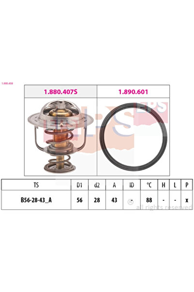 Eps Termostat Lichid Racire Mitsubishi Lancer 7/Lancer Cargo Caroserie Inchis...