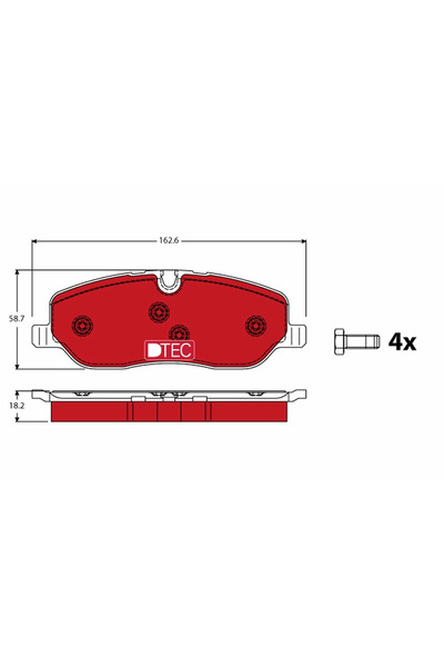TRW Set Placute Frana Frana Disc Land Rover Discovery 3/Discovery 4/Range Rov...