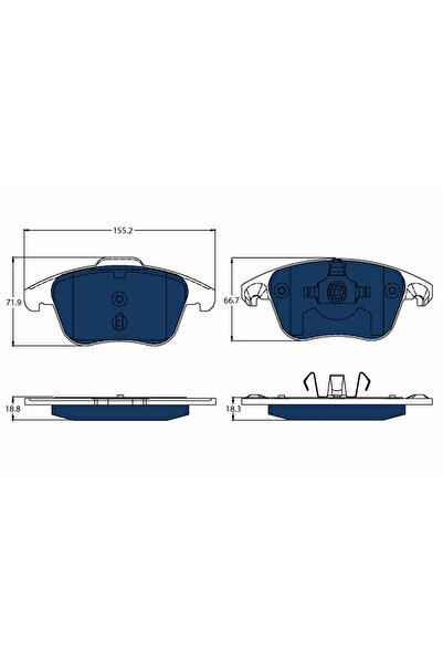 TRW Set Placute Frana Frana Disc Peugeot 3008 1 Microbus