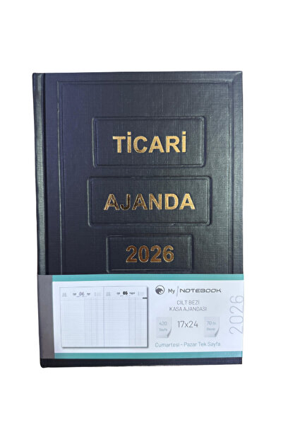 EKM 2026 17X24 CİLT BEZLİ TİCARİ KASA AJANDASI KASA DEFTERİ