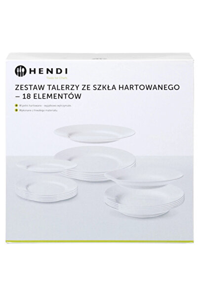 Other Set of 18 tempered glass plates - Hendi 795224