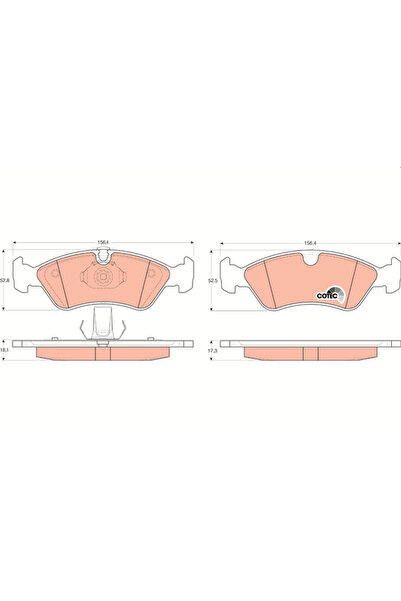 TRW Set Placute Frana Frana Disc Opel Astra F/Calibra A/Kadett E Vauxhall Ast...