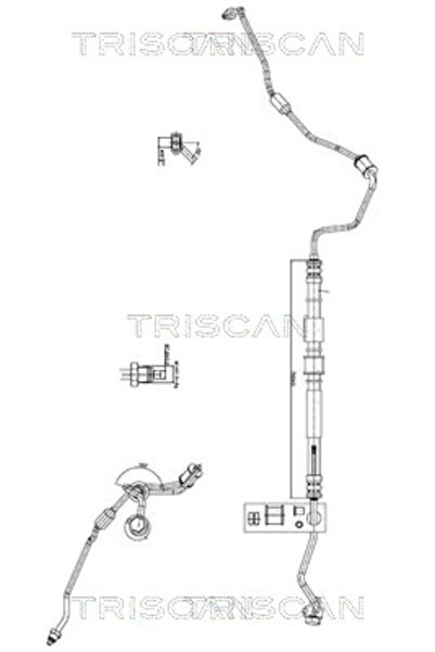 TRISCAN Хидравличен маркуч на кормилната система от хидравличната помпа към к...