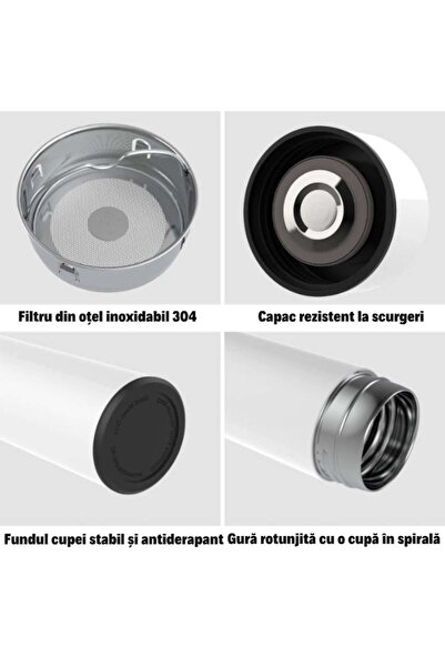 DEEBCO Termos inteligent cu afișaj LED pentru temperatură, 500 ml, DEEBCO®