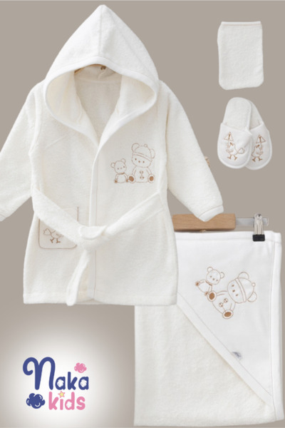 Naka Concept Bath Friends Baby Bath Robe Set
