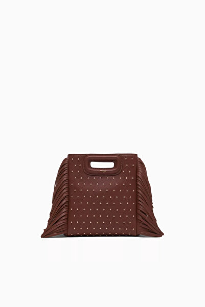 Maje Mini m Leather Studded Bag, Stylish & Free-Spirited, Tasseled Edges