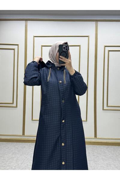 NİLNUR MODA Καπέλο Elit με κουκούλα με λεπτομέρεια από αλυσίδα και καπιτονέ