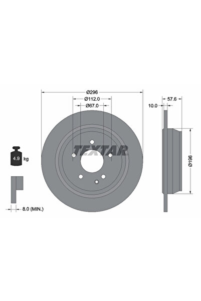 Krieger Спирачен диск Mercedes-Benz Viano/Vito / Mixto Body/Vito Bus Mercedes...