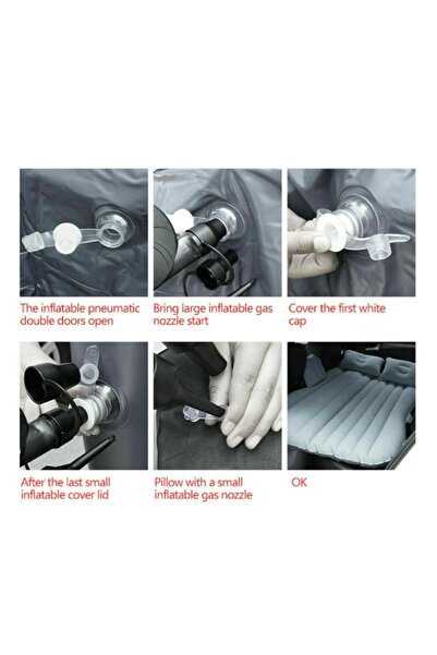 King Inflatable Car Seat Mattress, Black