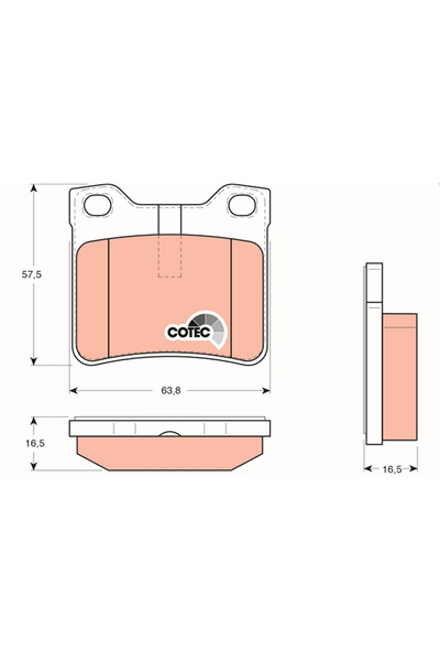 TRW Set Placute Frana Frana Disc Peugeot 406/605