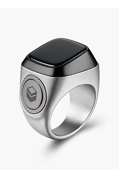 UMEOX عداد رقمي تسبيح سمارت خاتم ذكر معدني 18 مم فضي