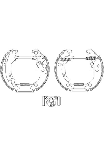 TEXTAR Set Saboti Frana Fiat Panda 2003-2013
