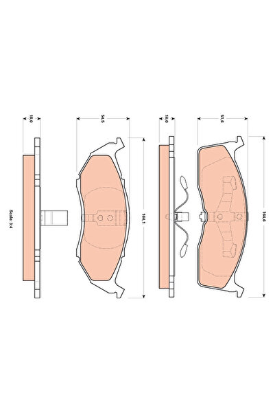 TRW Set Placute Frana Frana Disc Chrysler 300M/Caravan/Concorde Dodge Caravan