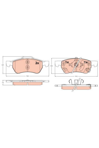TRW Set Placute Frana Frana Disc Mg Mg Zs Suv
