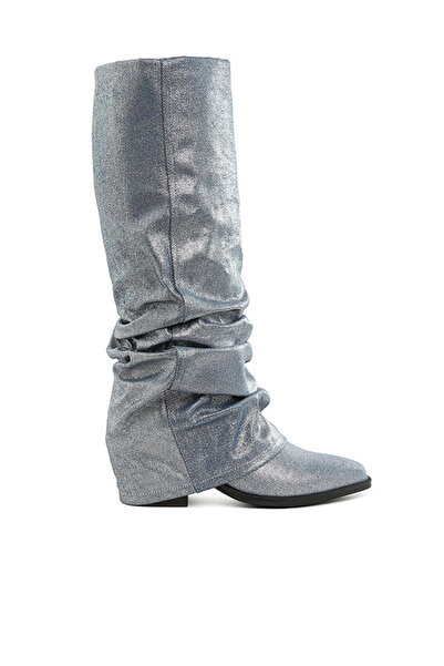 london Rag حذاء نسائي قابل للطي من الدنيم باللون الأزرق