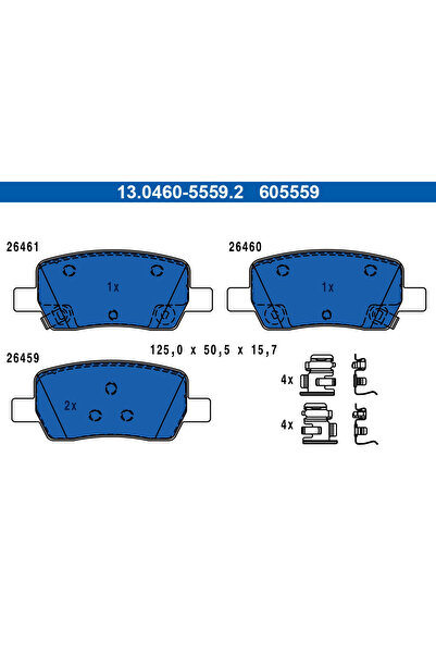 Ate Set Placute Frana Frana Disc Hyundai Santa Fe 4/Santa Fe 5 Kia Carnival 4...