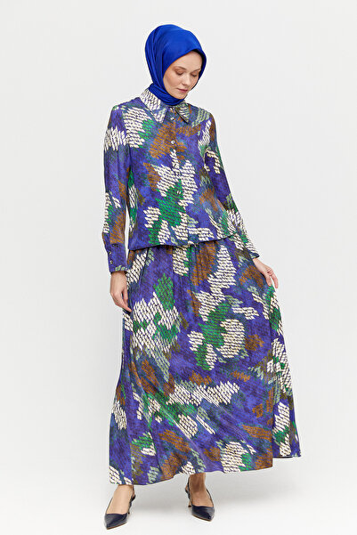 Setrms Desenli Etek Gömlek İkili Takım