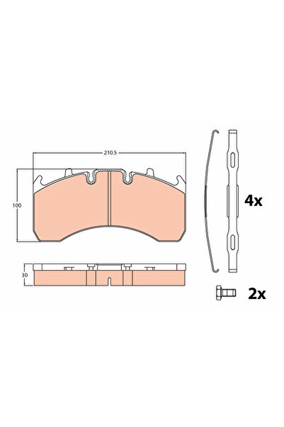 TRW Set Placute Frana Frana Disc Renault Trucks Magnum/Premium 2 Volvo Fh/Fm
