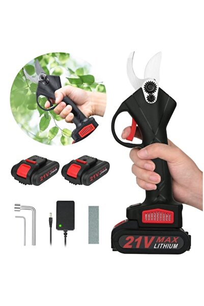Ultrixe Electric Pruning Shears for Shrubs and Gardening, Ultrixe, 21V, Portable, 2 Batteries 1500mAh, Brush