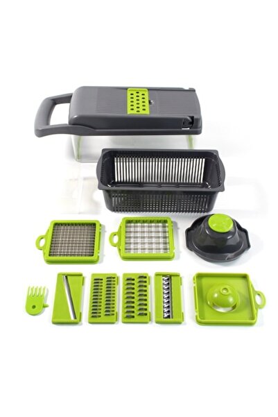 stuffix 13-in-1 Multifunctional Grater Set, Stainless Steel Blade, 1.2L Capacity, Multicolor