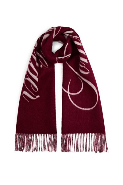 Tommy Hilfiger TOMMY SCRIPT LOGO SCARF Mor-Bordo-OS