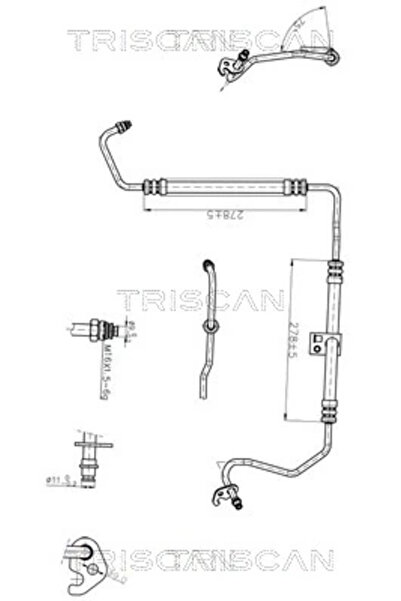 TRISCAN Furtun Hidraulic Sistem De Directie De La Pompa Hidraulica La Caseta ...