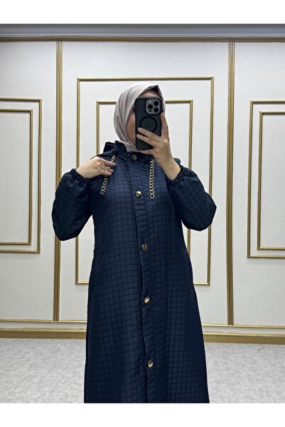 NİLNUR MODA Καπέλο Elit με κουκούλα με λεπτομέρεια από αλυσίδα και καπιτονέ