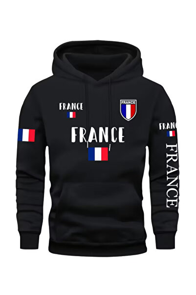 bellanova France Patterned Premium Hooded Sweatshirt