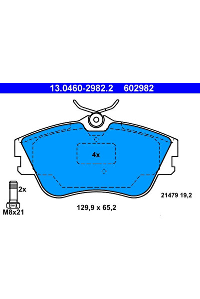 Ate Set Placute Frana Frana Disc Vw Transporter T4 Bus/Transporter T4 Caroser...