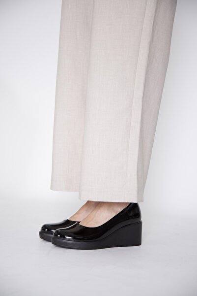 stato 215651114-1 Women's High Heel Shoes Black Leather Patent Leather