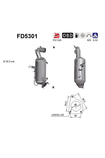 As Filtru Funingine/Particule Sist.De Esapament Opel Astra K/Insignia B Grand