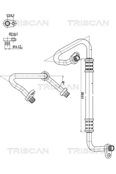 TRISCAN Conducta Presiune Variabila Aer Conditionat Citroen C1 2 Peugeot 108