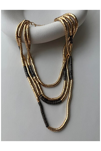 Neesh ÇOKLU MRKA BORU KOLYE (GOLD)