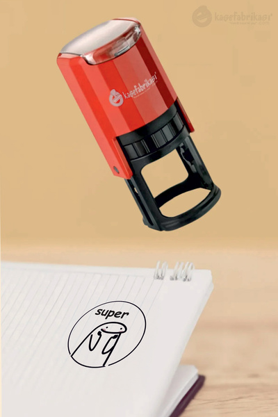 Kaşe Fabrikası Öğretmen Okul Ödev Kaşesi Yuvarlak ( Süper )