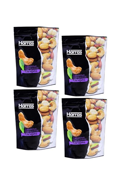Harras Yerli Lüks Kabuksuz Kavrulmuş Karışık Kuruyemiş Çeşitleri 4 Adet X 150 gr