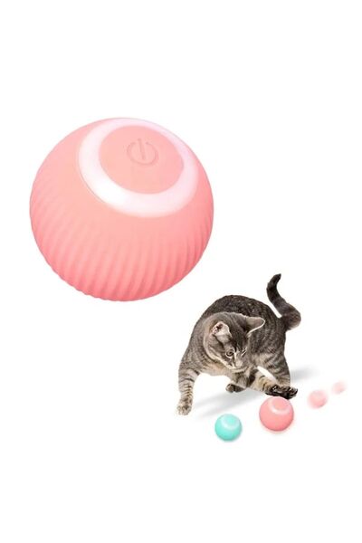 Manolex Intelligent Toy for Cats and Dogs with LED Light, Automatic Obstacle Avoidance