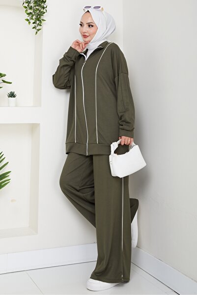 Bestenur Biyeli Double Suit 1608 - Khaki