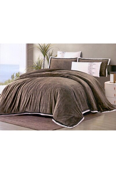 PROMISE Blue Green King Comforter Set Velvet 6 Pieces Solid