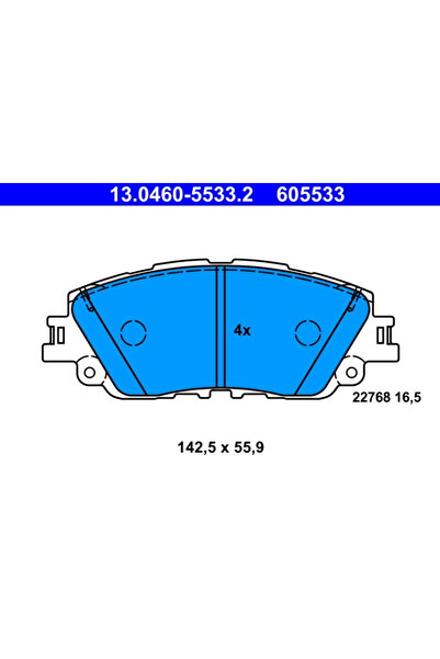 Ate Set Placute Frana Frana Disc Lexus Ux Toyota Camry/Corolla Cross/Rav 4 5
