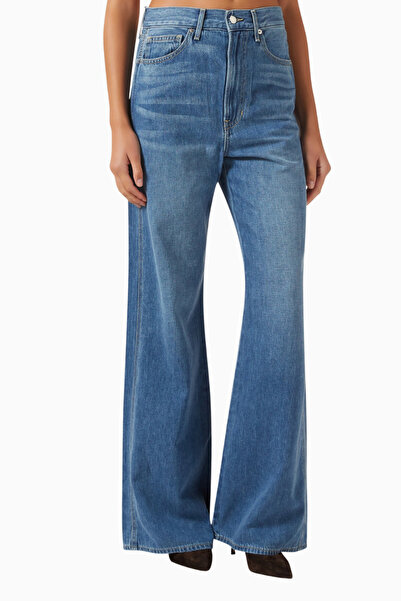 Veronica Beard Taylor High-Rise Wide-Leg Jeans, Luxury Blue Denim