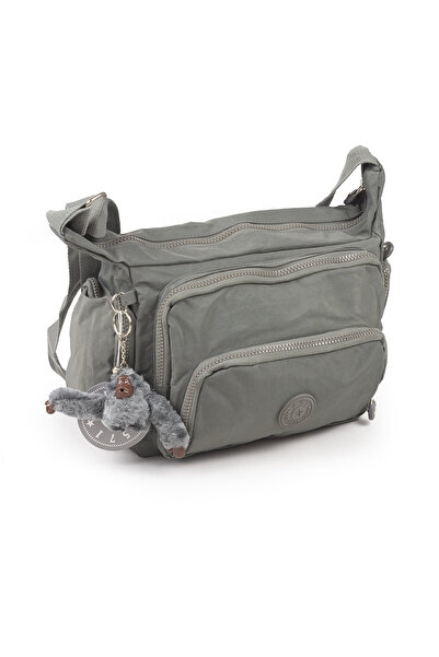 İMAKS Geantă Messenger Crinkle / Klinkır din material textil impermeabil, cu mai multe compartimente, cu mâner încrucișat și cu umăr, gri 116G