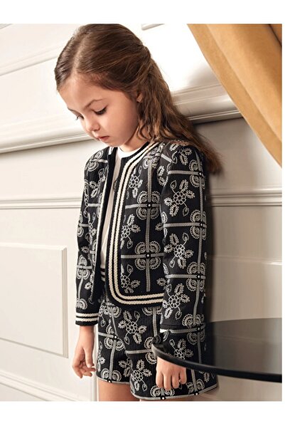 Abel & Lula Abel Lula Girl's Jacket Embroidered - Black