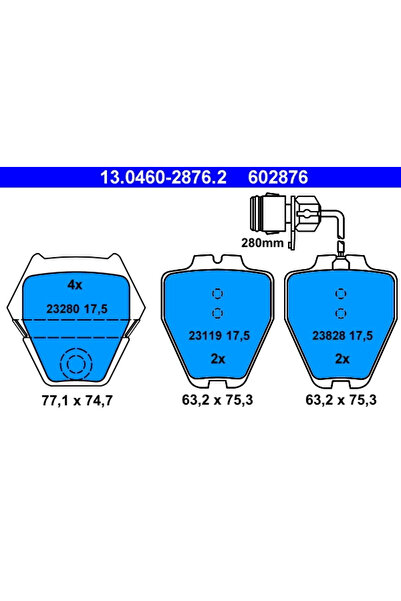 Ate Set Placute Frana Frana Disc Audi A8 D2