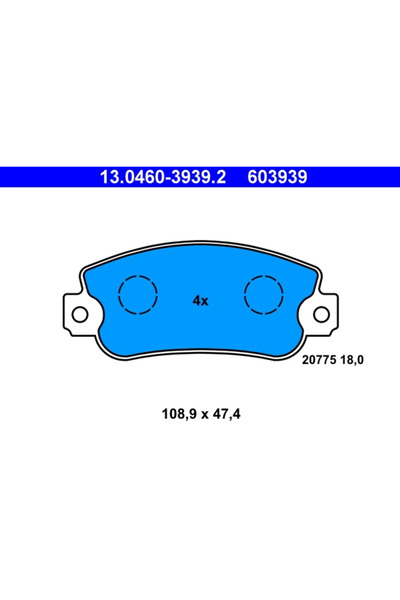 Ate Set Placute Frana Frana Disc Fiat Panda/Uno Seat Ibiza 1/Malaga/Marbella ...